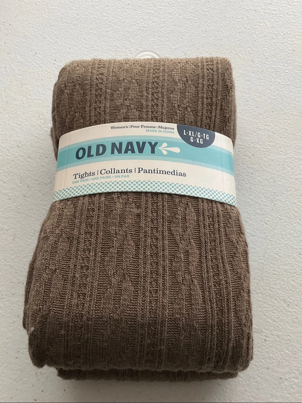 Old Navy Brown Ribbed Tights